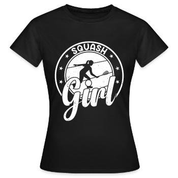 Fille de squash Joueuse de squash Fille de squash Filles de squash - T-shirt Femme - noir - Devant - AI Model Female 172 dark (172cm)