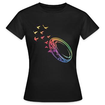 Rugby Season Rugby ball Rugby - Frauen T-Shirt - Schwarz - Vorne - AI Model Female 172 dark (172cm)