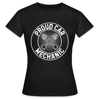 Fier mécanicien automobile - Mécanicien automobile - T-shirt Femme - noir - Devant - AI Model Female 172 dark (172cm)