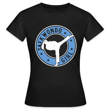 Taekwondo Girl Taekwondo Fighter Taekwondo - Frauen T-Shirt - Schwarz - Vorne - AI Model Female 172 dark (172cm)