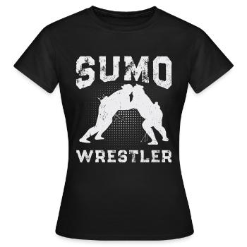 Sumo Fighter Sumo wrestler Sumo Wrestling - Frauen T-Shirt - Schwarz - Vorne - AI Model Female 172 dark (172cm)