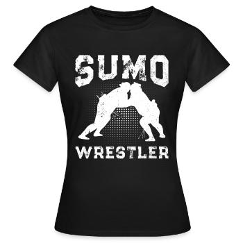 Sumo Wrestling Sumo Fighter Sumo wrestler - Women's T-Shirt - black - Front - AI Model Female 172 dark (172cm)