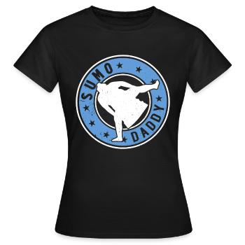 Sumo Combattant Daddy Sumo Lutteur Sumo Daddy Sumo - T-shirt Femme - noir - Devant - AI Model Female 172 dark (172cm)