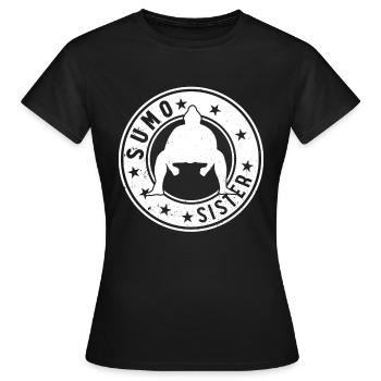 Sumo Fighter Sister Sumo Wrestler Sumo Sister - T-shirt Femme - noir - Devant - AI Model Female 172 dark (172cm)