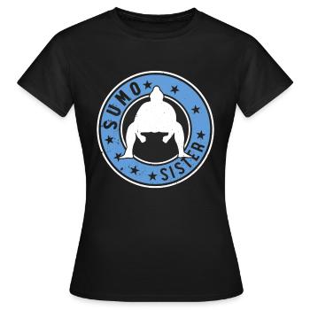 Sumo Fighter Sister Sumo Wrestler Sumo Sister Sumo - Women's T-Shirt - black - Front - AI Model Female 172 dark (172cm)