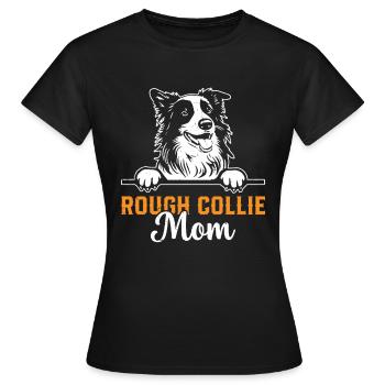 Rough Collie Mom Rough Collie Dog Lover Rough Coll - Women's T-Shirt - black - Front - AI Model Female 172 dark (172cm)