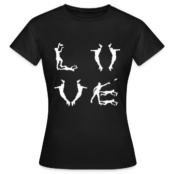 Disc Golfer Disc Golfing - Love Disc Golf - Frauen T-Shirt - Schwarz - Vorne - AI Model Female 172 dark (172cm)