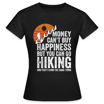 Mountain Hiking Funny Hiking Sayings Funny Hiking - Frauen T-Shirt - Schwarz - Vorne - AI Model Female 172 dark (172cm)