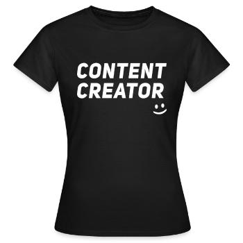 Blogger Vlogger Influencer - Content Creator - Frauen T-Shirt - Schwarz - Vorne - AI Model Female 172 dark (172cm)