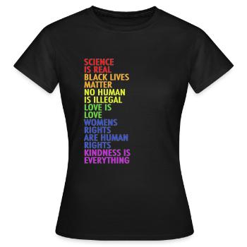 LA SCIENCE EST REELLE Les vies noires - T-shirt Femme - noir - Devant - AI Model Female 172 dark (172cm)