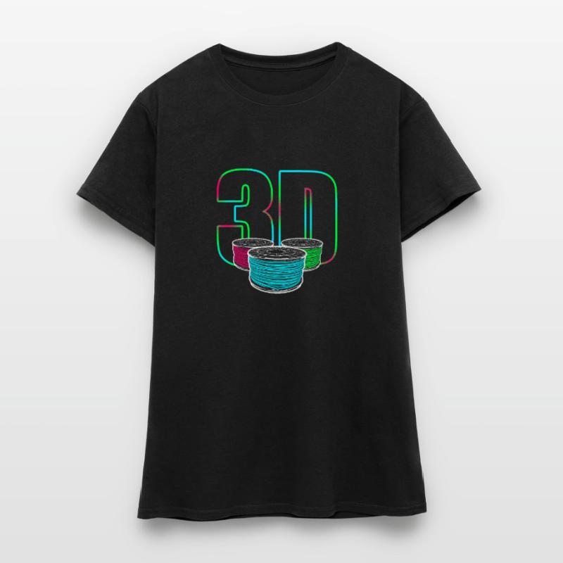 3D Impression 3D Impression 3D Impression 3D T-shirt Femme