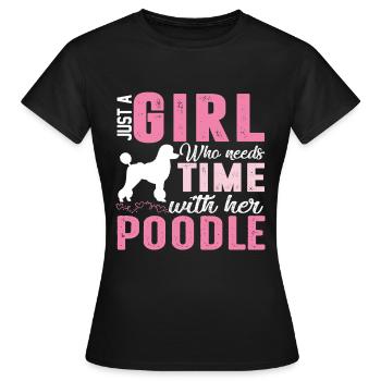 Poodle - Women's T-Shirt - black - Front - AI Model Female 172 dark (172cm)