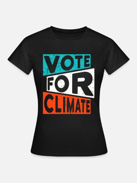 Slogan sul cambiamento climatico: VOTA PER IL CLIMA - Maglietta da donna - nero