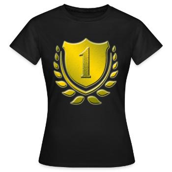 1 an, 1er anniversaire, 1ère place, gagnant - T-shirt Femme - noir - Devant - AI Model Female 172 dark (172cm)