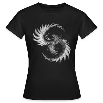 Phoenix from the ashes - Women's T-Shirt - black - Front - AI Model Female 172 dark (172cm)