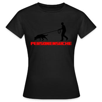 Personensuche Mantrailing Mann - Frauen T-Shirt - Schwarz - Vorne - AI Model Female 172 dark (172cm)