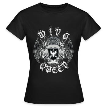 Motard Moto Motocyclisme Goldwing Queen - T-shirt Femme - noir - Devant - AI Model Female 172 dark (172cm)