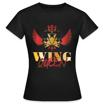 Motard Moto Motocyclisme Goldwing Queen - T-shirt Femme - noir - Devant - AI Model Female 172 dark (172cm)