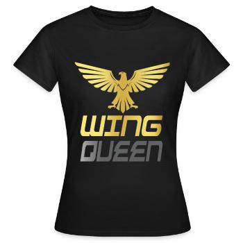 Motard Moto Motocyclisme Goldwing Queen - T-shirt Femme - noir - Devant - AI Model Female 172 dark (172cm)