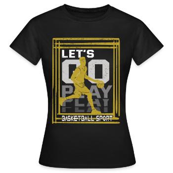 Basketball Dribbling Team Sports - Women's T-Shirt - black - Front - AI Model Female 172 dark (172cm)