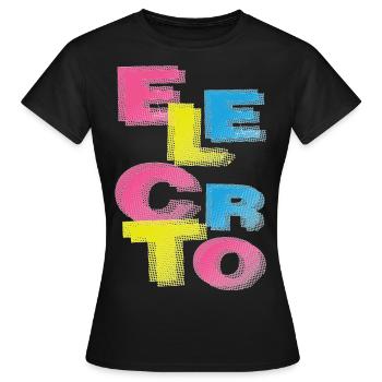 Electro - Frauen T-Shirt - Schwarz - Vorne - AI Model Female 172 dark (172cm)