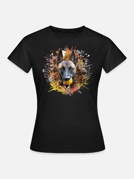 Malinois with the ball - Women's T-Shirt - black