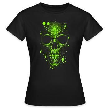 Totenkopf Alien Trendy - Frauen T-Shirt - Schwarz - Vorne - AI Model Female 172 dark (172cm)