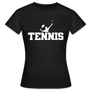 Tennismans - T-shirt Femme - noir - Devant - AI Model Female 172 dark (172cm)