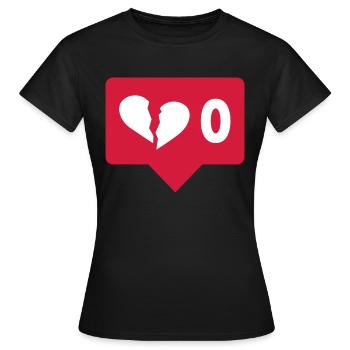 No like - Women's T-Shirt - black - Front - AI Model Female 172 dark (172cm)