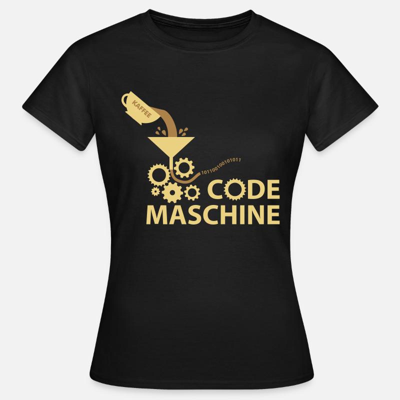 machine à code - T-shirt Femme - noir