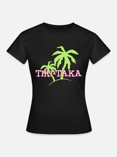 Tiki Taka / Kaua / Hawaii / Palme 3c - Frauen T-Shirt - Schwarz