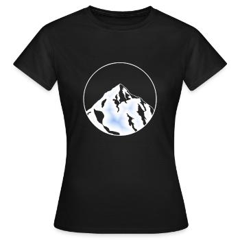 blauer Eis Gletscher - Frauen T-Shirt - Schwarz - Vorne - AI Model Female 172 dark (172cm)