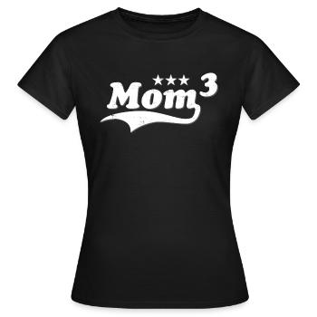 Mom of 3 children - Women's T-Shirt - black - Front - AI Model Female 172 dark (172cm)