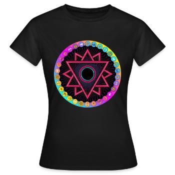 LSD Roue de l'Acide - T-shirt Femme - noir - Devant - AI Model Female 172 dark (172cm)