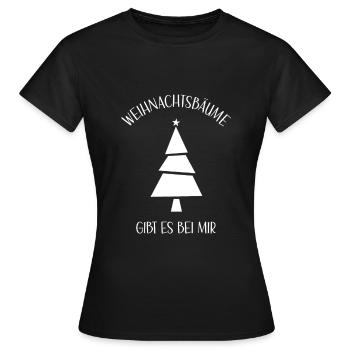 Nordmanntanne Fichte Weihnachtsbaumverkauf - Frauen T-Shirt - Schwarz - Vorne - AI Model Female 172 dark (172cm)