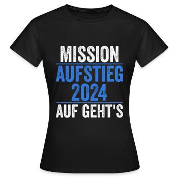 Mission Aufstieg 2024 - Frauen T-Shirt - Schwarz - Vorne - AI Model Female 172 dark (172cm)