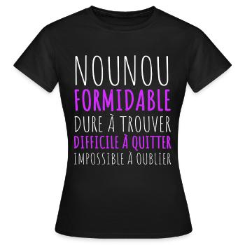 Nounou formidable idée cadeau pour nourrice - T-shirt Femme - noir - Devant - AI Model Female 172 dark (172cm)