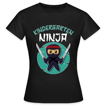 Jardin d’enfants Ninja Garçons Ninja Jardin d’enfants Ninja - T-shirt Femme - noir - Devant - AI Model Female 172 dark (172cm)