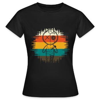 Poupée vaudou je t'aime - T-shirt Femme - noir - Devant - AI Model Female 172 dark (172cm)