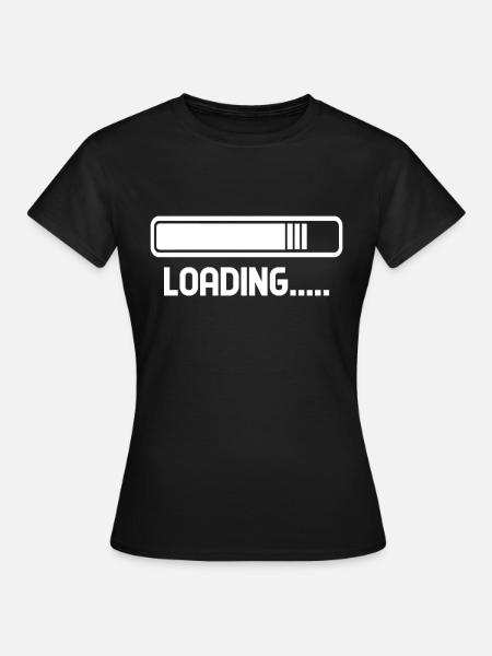 Cargando .... Cargando barra - Camiseta mujer - negro