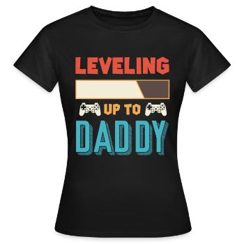 Niveau supérieur papa papa papa - T-shirt Femme - noir - Devant - AI Model Female 172 dark (172cm)