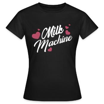 Machine à lait drôle maman allaitante - T-shirt Femme - noir - Devant - AI Model Female 172 dark (172cm)