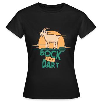 Bock Auf Dart - Fléchettes pour joueurs de fléchettes - T-shirt Femme - noir - Devant - AI Model Female 172 dark (172cm)