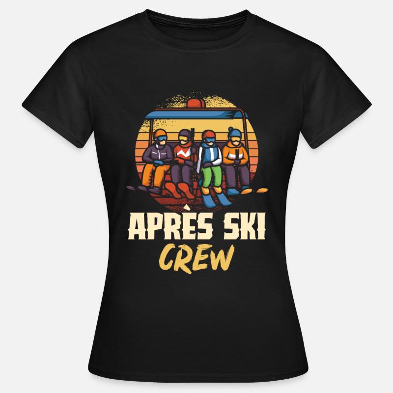 Apres Ski Crew - Dame-T-shirt - sort