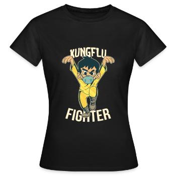 Kung Flu Fighter Kung Fu - Women's T-Shirt - black - Front - AI Model Female 172 dark (172cm)