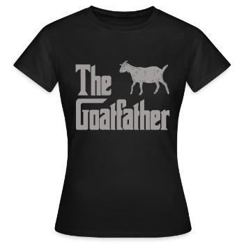 Le bouc - chèvre - T-shirt Femme - noir - Devant - AI Model Female 172 dark (172cm)