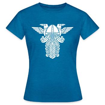 Odin - Women's T-Shirt - antique blue sapphire heather - Front - AI Model Female 172 dark (172cm)