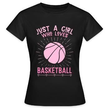 Juste une fille qui aime le basket - T-shirt Femme - noir - Devant - AI Model Female 172 dark (172cm)