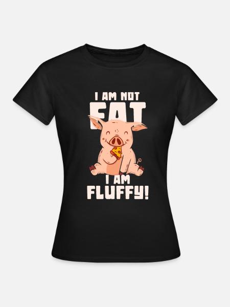 ¡No estoy gordo, soy esponjoso! - Piggy - Dame-T-shirt - sort