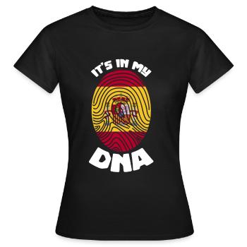 Drapeau espagnol espagnol espagnol ADN espagnol - T-shirt Femme - noir - Devant - AI Model Female 172 dark (172cm)